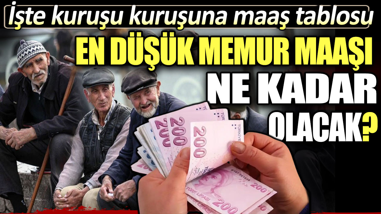 En düşük memur maaşı ne kadar olacak? İşte kuruşu kuruşuna maaş tablosu