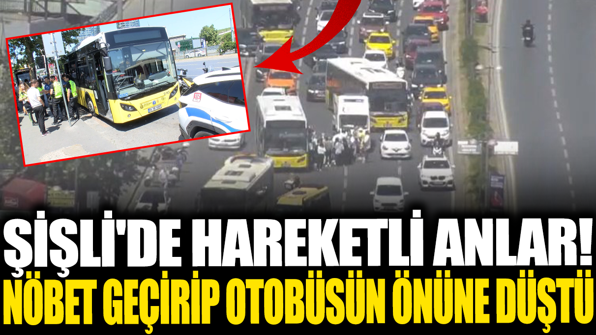 Şişli'de korkunç olay! Motosikletli epilepsi nöbeti geçirip otobüsün önüne düştü