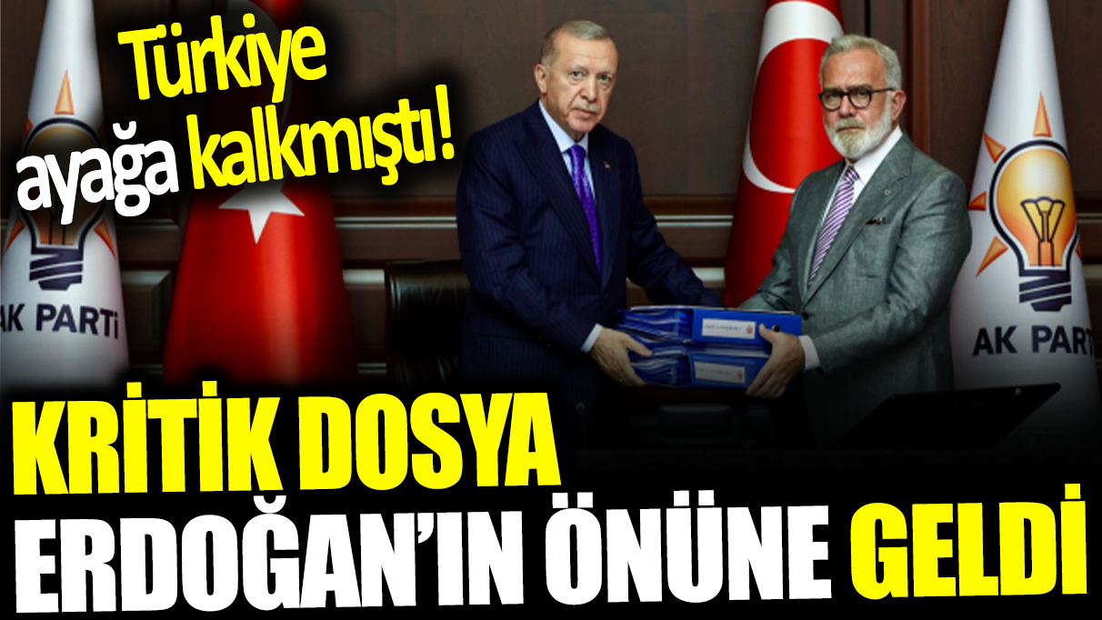 Kritik dosya Erdoğan'ın önüne geldi: Türkiye ayağa kalkmıştı