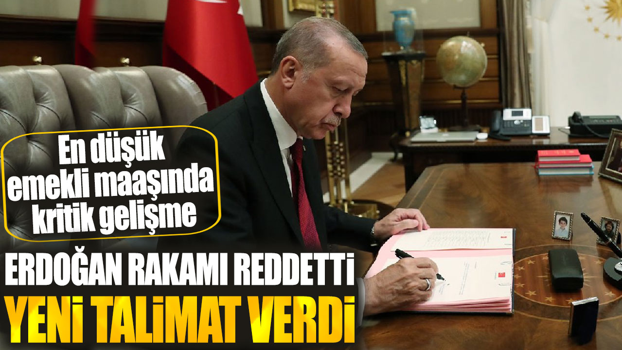 En düşük emekli maaşında kritik gelişme: Erdoğan rakamı reddetti yeni talimat verdi