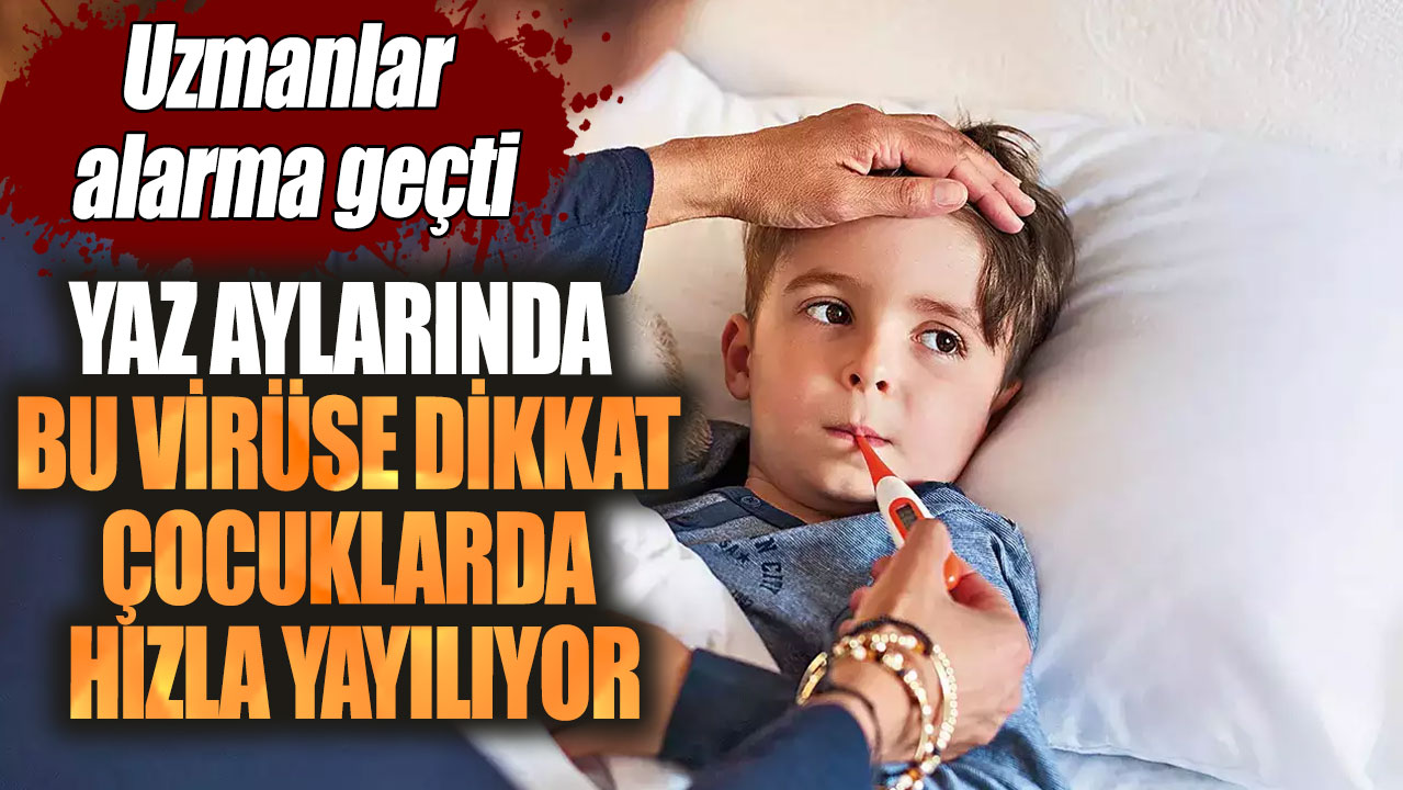 Uzmanlar alarma geçti.  Yaz aylarında bu virüse dikkat çocuklarda hızla yayılıyor