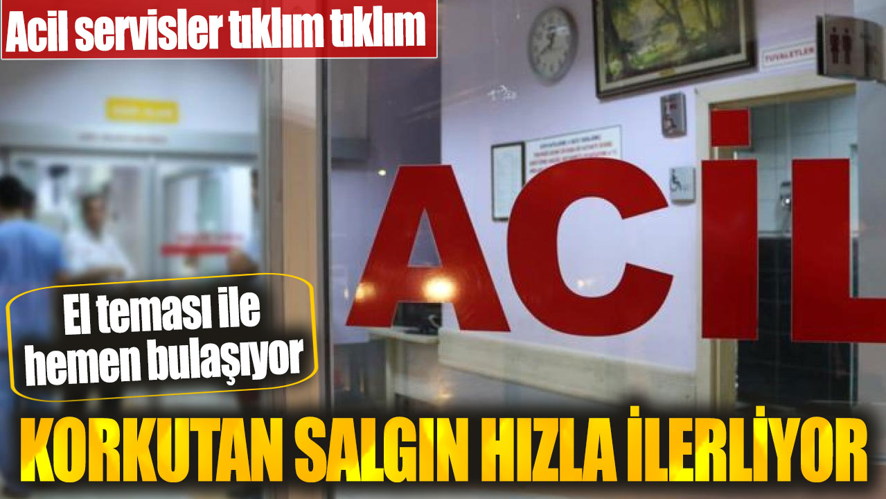 Korkutan salgın hızla ilerliyor: Acil servisler tıklım tıklım. El teması ile hemen bulaşıyor