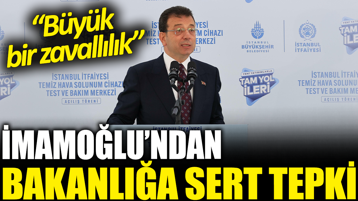 İmamoğlu'ndan bakanlığa tepki! 'Büyük bir zavallılık' olarak niteleyerek yüklendi