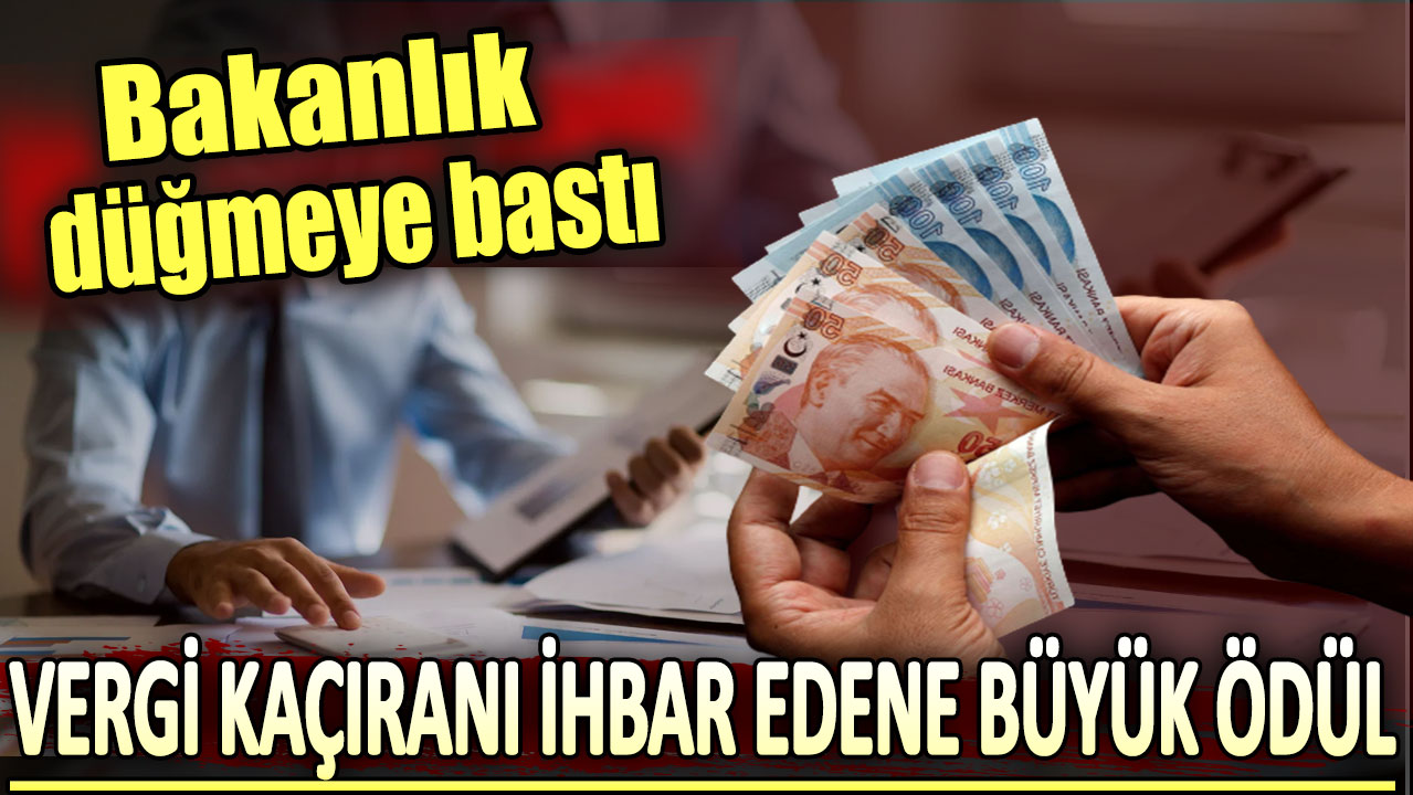 Bakanlık düğmeye bastı. Vergi kaçıranı ihbar edene büyük ödül