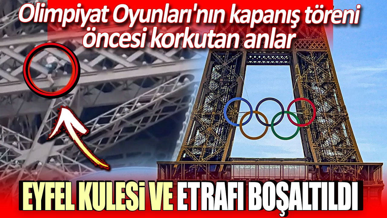 Olimpiyat Oyunları'nın kapanış töreni öncesi korkutan anlar. Eyfel Kulesi ve etrafı boşaltıldı