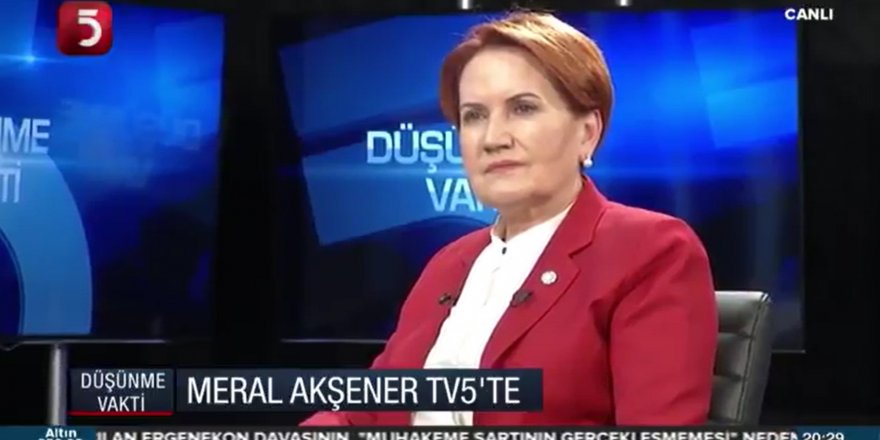 Meral Akşener: "Eğer Erdoğan'ın yerinde olsaydım ABD'ye derdim ki..."