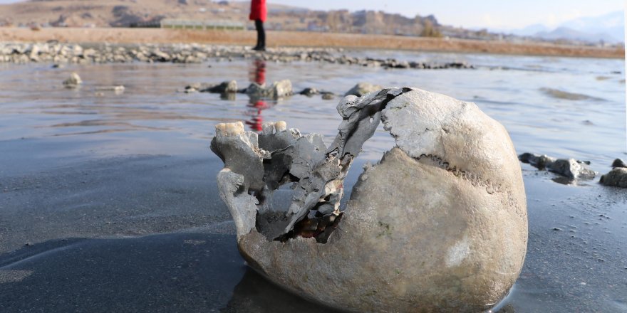 Van Gölü çekilince kemik ve kafatasları ortaya çıktı