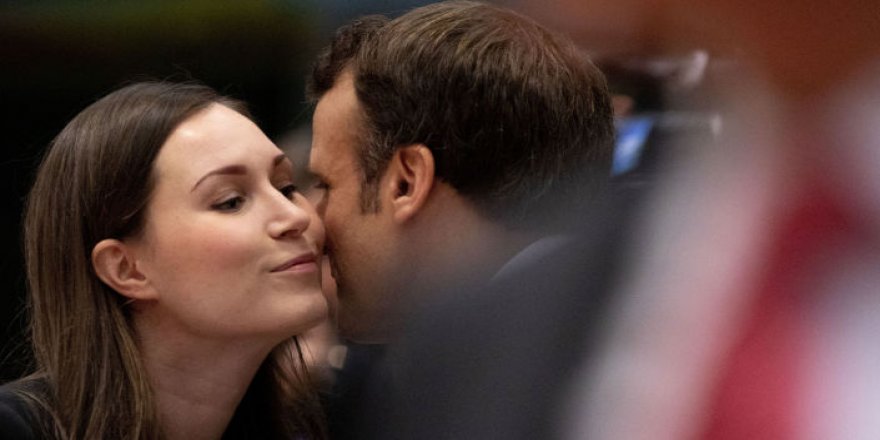 Sanna Marin ile Macron'dan samimi görüntüler