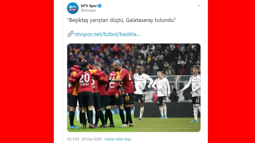 NTV Spor'un başlığı tepki topladı
