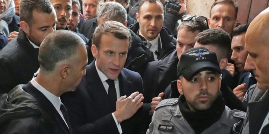İsrail polisi Macron'u çıldırttı... "Çıkın buradan!"