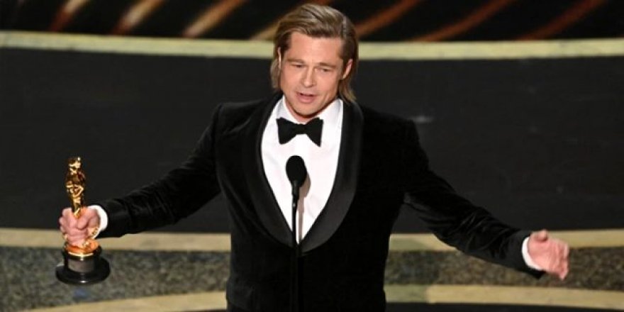Brad Pitt'ten Oscar'da Trump'a gönderme!