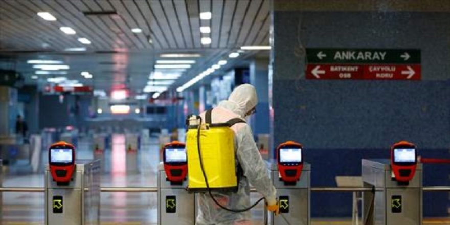 Ankara'da metro ve Ankaray istasyonlarında 'virüs' temizliği
