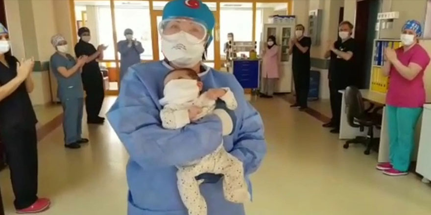 45 günlük bebek korona virüsü yendi