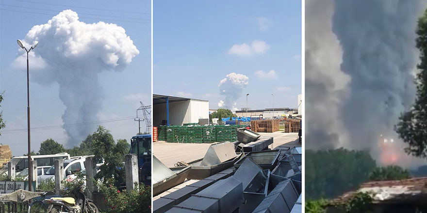 Sakarya Hendek'te bulunan fabrikada korkutan patlama 