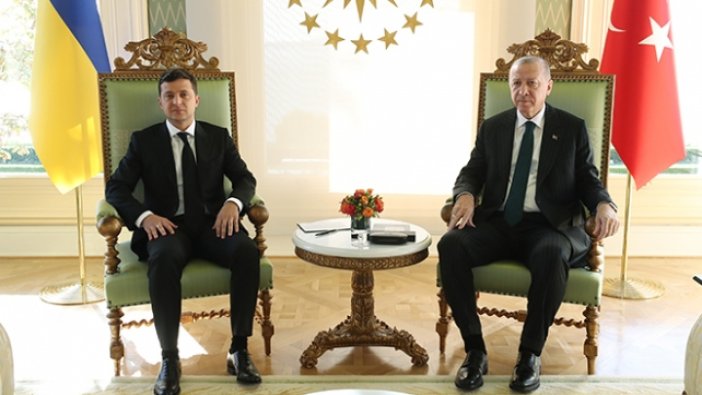 Cumhurbaşkanı Erdoğan ile Ukrayna Devlet Başkanı Zelenskiy Vahdettin Köşkü'nde görüştü