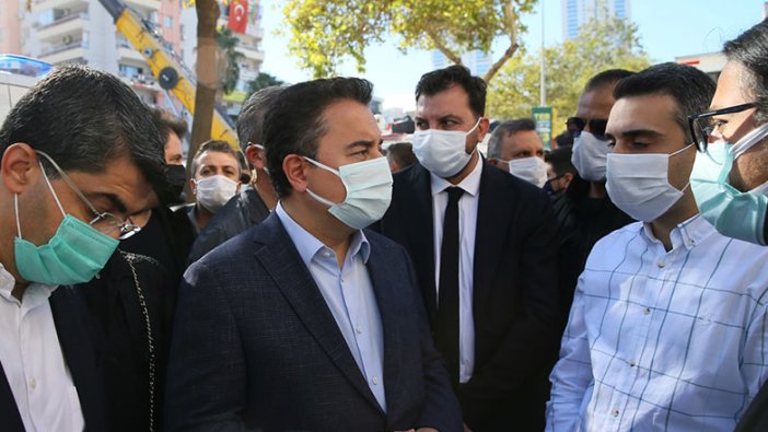 Ali Babacan İzmir'deki deprem bölgesinde