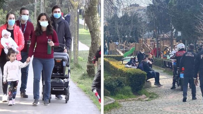 Kadıköy'de yasak olmasına rağmen parkta vakit geçiren 52 kişiye...
