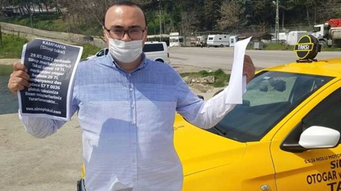 Sinop'ta pandemide indirim yapan taksiciye "haksız rekabet" cezası