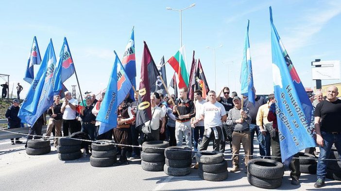 Bulgaristan sınır kapısında eylem