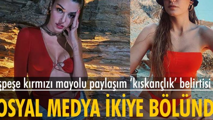 Hande Erçel ve Serenay Sarıkaya'nın kırmızı mayolu paylaşımları sosyal medyayı karıştırdı