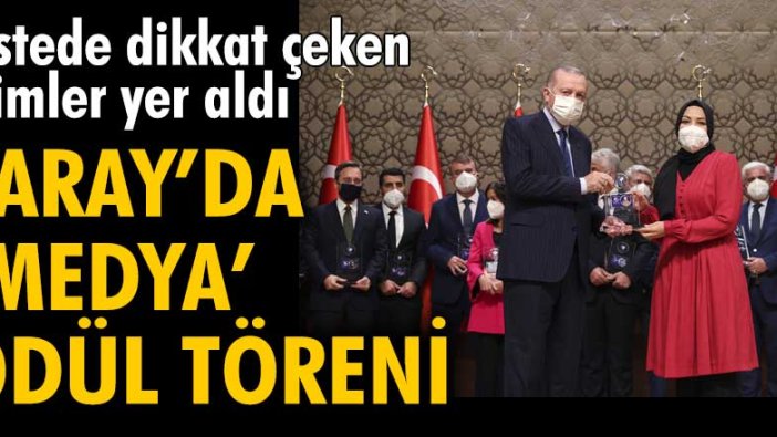 Erdoğan medya ödüllerini dağıttı