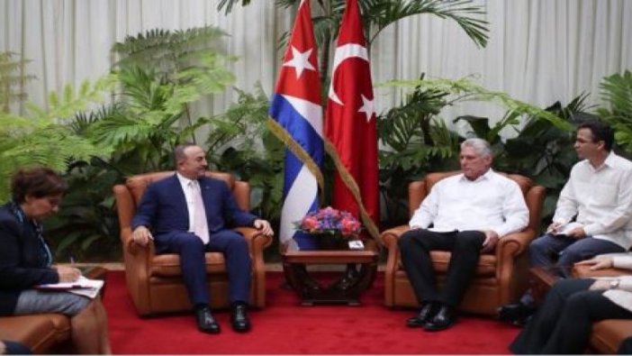 Dışişleri Bakanı Çavuşoğlu Küba Devlet Başkanı Canel ile görüştü