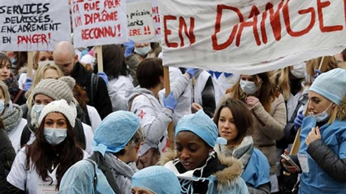 Fransa'da 1300 hemşire istifa etti