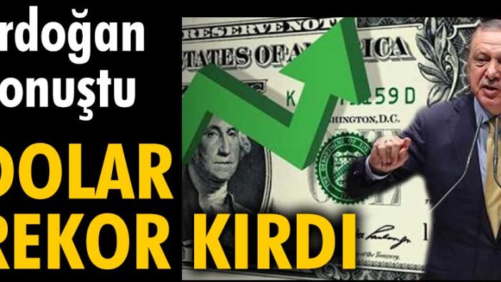Erdoğan konuştu dolar yeni bir rekor kırdı