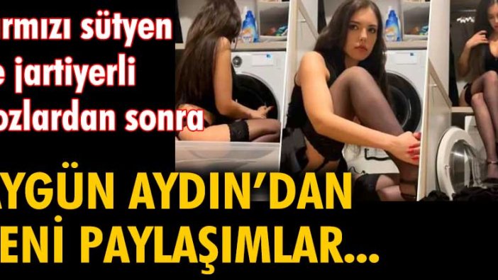 Kırmızı sütyen ve jartiyerli pozlardan sonra Aygün Aydın'dan yeni paylaşımlar