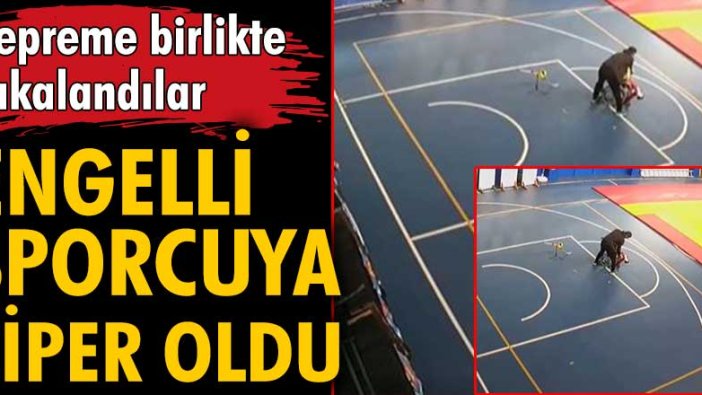 Atrenör Gökhan Cengiz, deprem anında engelli sporcunu üzerine kapandı!