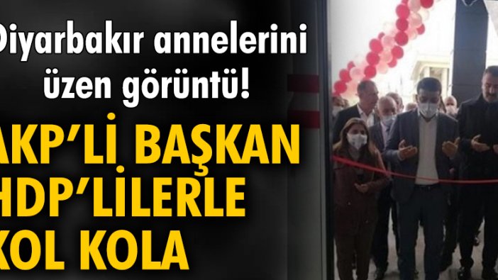 Diyarbakır annelerini üzen görüntü! AKP'li başkan HDP'lilerle kol kola