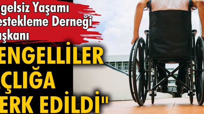 Engelsiz Yaşamı Destekleme Derneği Başkanı Bülent İnce: Engelliler açlığa terk edildi"