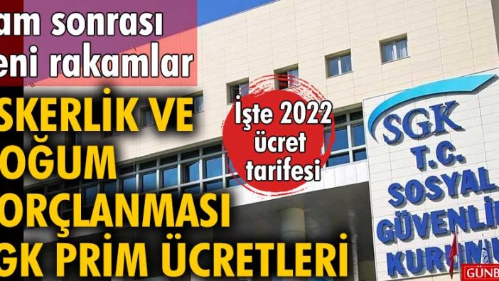 Askerlik ve doğum borçlanması SGK prim ücretleri! İşte 2022 ücret tarifesi