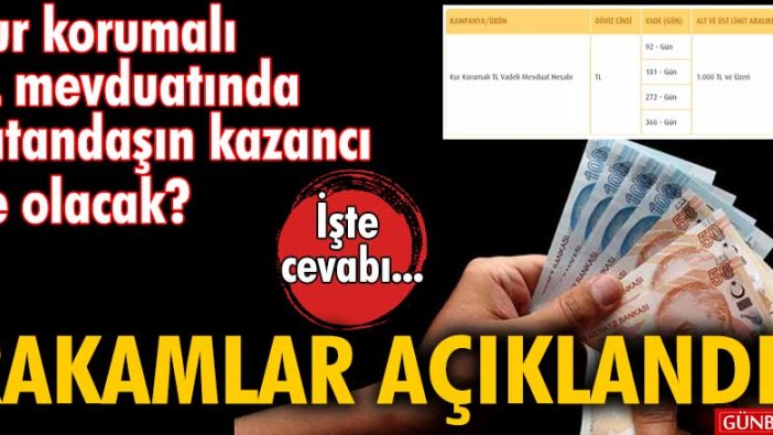 Kur korumalı TL mevduatında vatandaşın kazancı ne olacak? Rakamlar açıklandı! İşte cevabı...