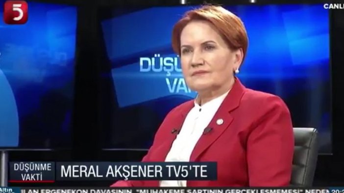 Meral Akşener: "Eğer Erdoğan'ın yerinde olsaydım ABD'ye derdim ki..."