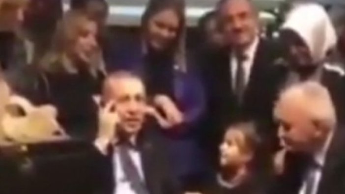 Küçük kız Tayyip Erdoğan'ı böyle güldürdü