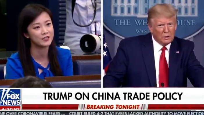 Trump'tan gazeteciye: Çin için mi çalışıyorsun?