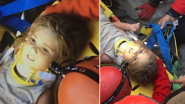 91. saatte 4 yaşındaki Ayla Gezgin sağ çıkarıldı