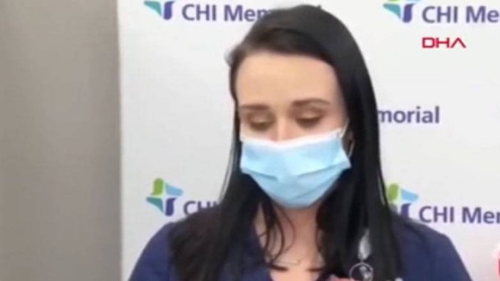 Korona aşısını olan hemşire Tiffany Dover bayıldı