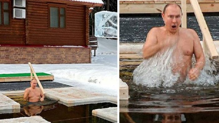 Putin, Ortodoks Noel'ini böyle kutladı! -20 derecede...