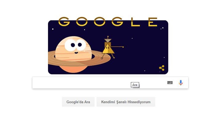 Google Cassini uzay aracını doodle yaptı