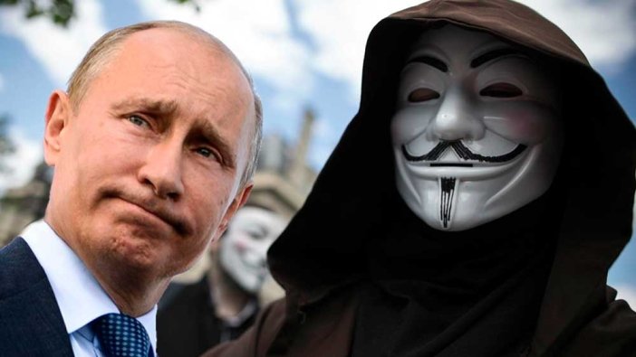 Hacker grubu Anonymous’dan, Putin’e sert mesaj