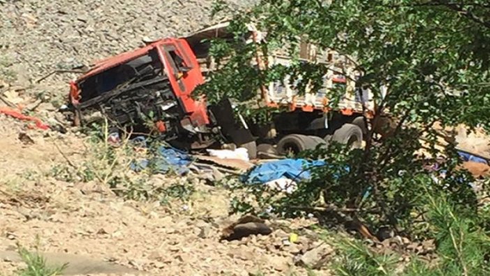 Artvin'de kamyon uçurumdan yuvarlandı: 1 ölü, 8 yaralı
