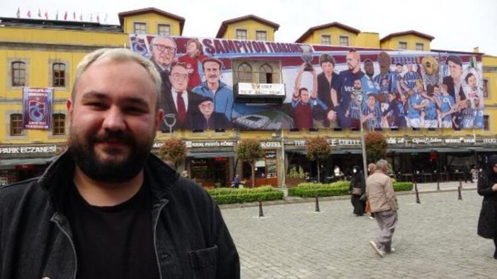 Trabzonspor taraftarından şampiyonluk afişi