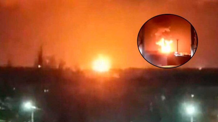 Ruslar güne yangınla uyandı: Akaryakıt deposu ve askeri tesis alevlere boğuldu