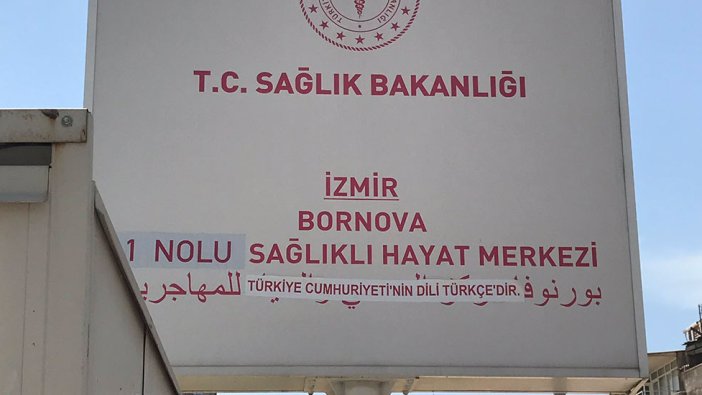 İzmir'de 'Türkçe' tabela tepkisi