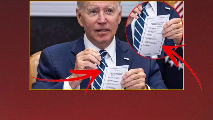 Joe Biden yeni bir gafa imza attı! Başkan talimat kağıdını ters tutunca kendini ifşa etti