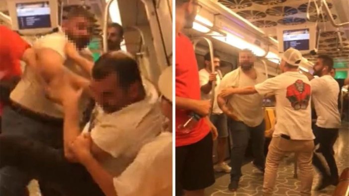Metrodaki alkol kavgasına yolcular dahil oldu