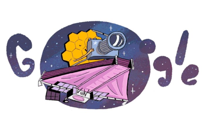 Google James Webb Uzay Teleskobu için doodle hazırladı