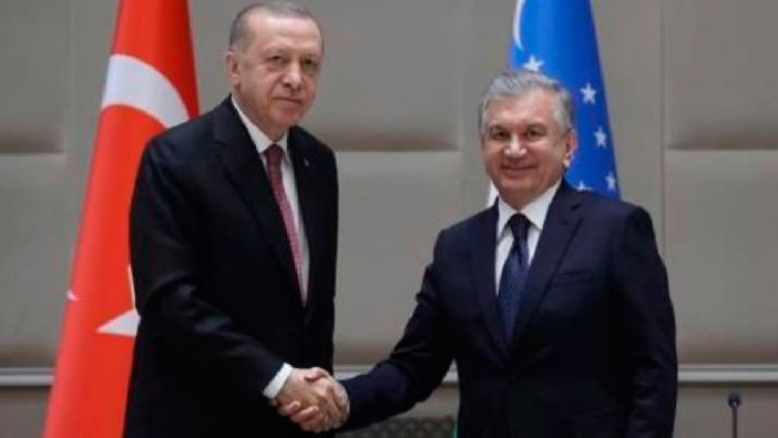 Erdoğan ve Özbekistan Lideri arasında görüşme